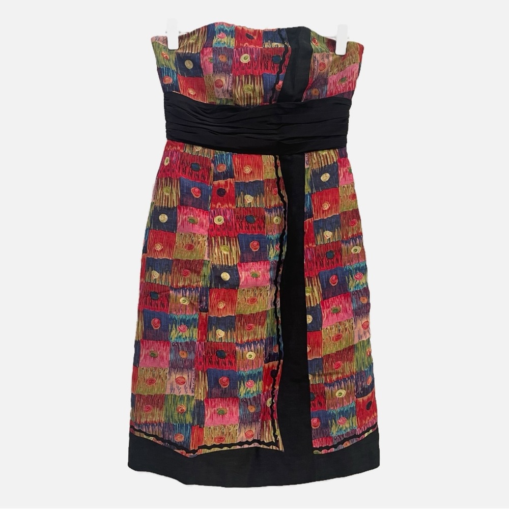 Anthropologie Plenty By Tracy Reese Linen Silk Floral Empire Sheath Sz XS